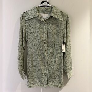 Andersson Bell Green Patterned Button-Up Shirt XS BNWT